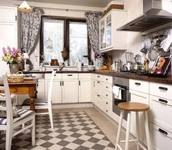 Retro kitchen interior design