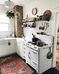 Retro kitchen interior design