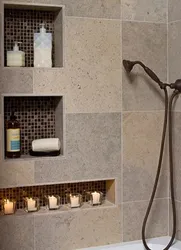 Tile bath shelf photo