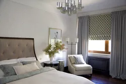 Roman blinds in the bedroom photos in interiors