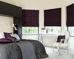 Roman blinds in the bedroom photos in interiors