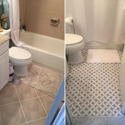 Painting bathroom tiles with your own hands before and after photos