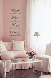 Living room interior powder color