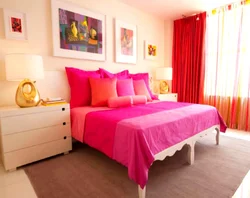 С какими цветами сочетается розовый в интерьере спальни фото