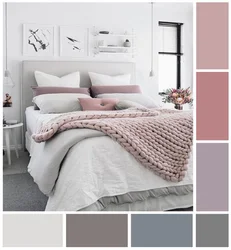 С какими цветами сочетается розовый в интерьере спальни фото