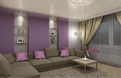 Interior lilac living room