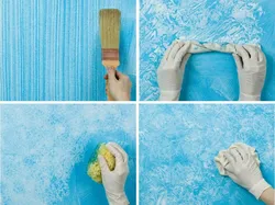 Paint the kitchen with water-based paint photo