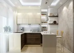 Кухня светлая маленькая фото