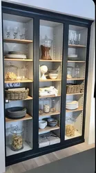 Cabinet Showcase In The Kitchen Interior