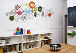 Plates On The Wall In The Kitchen Interior