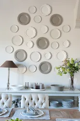 Plates On The Wall In The Kitchen Interior