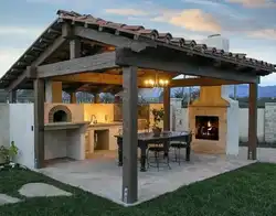 Photo of an outdoor kitchen in the country