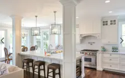 Kitchen With Column For Appliances Photo