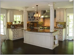 Kitchen with column for appliances photo