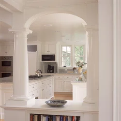Kitchen with column for appliances photo