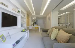 Design Of A One-Room Apartment 40 Sq.M. With A Kitchen