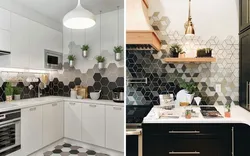 Tile design for kitchen work wall