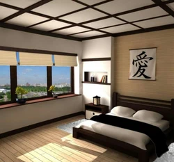 Японскі стыль у інтэр'еры спальні