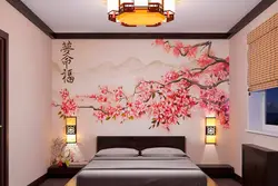 Japanese style in the bedroom interior
