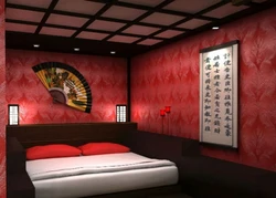 Japanese style in the bedroom interior