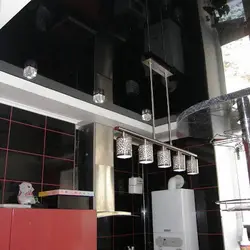 Kitchen design suspended ceiling black