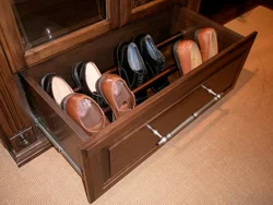 Classic shoe racks for the hallway photo