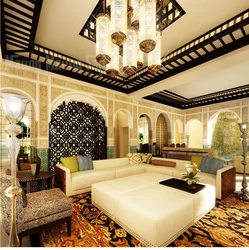 Living Room Design With One In Oriental Style