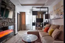 Гостиная в однокомнатной квартире в современном стиле фото