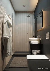 Ванная и туалет в одной комнате интерьер с душевой кабиной