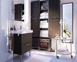Built-in furniture in the bathroom photo