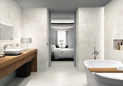 Серый керамогранит в ванной комнате дизайн фото