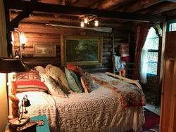 Интерьер деревенской спальни фото