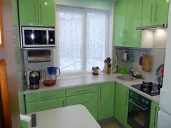 Kitchen In Brezhnevka 6 Sq M With Refrigerator Photo