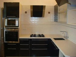 Photo Of Corner Kitchen Units For A Small Kitchen With A Refrigerator