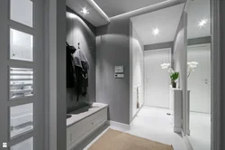 Hallways in gray and white photo