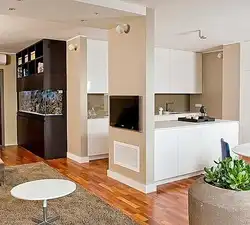 Kitchen Area In A Studio Apartment Photo