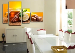 Photo of paintings for the kitchen, modern in the interior