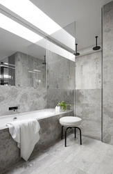 Серый мрамор в ванной фото интерьера