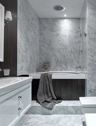 Gray marble in the bathroom interior photo