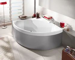 Акрылавая ванна ў інтэр'еры ваннай