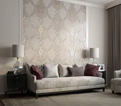 Living room interior in apartment wallpaper modern