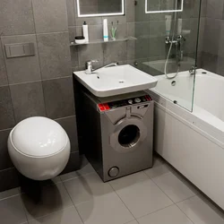 Kiçik vanna otağı daxili hamam paltaryuyan maşın lavabo