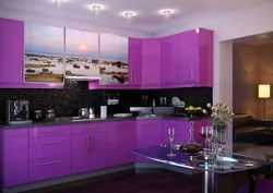 Кухня В Фиолетовом Цвете Дизайн Фото