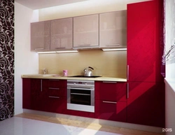 Kitchen burgundy set photo