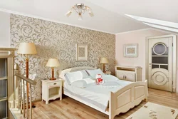 Light wallpaper for bedroom design photo