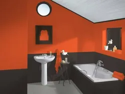 Фото ванной комнаты оранжева