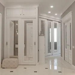 Hallway design with light doors