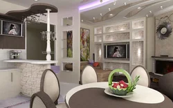 Kitchen Living Room Drywall Design