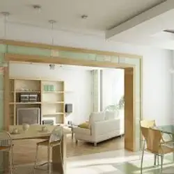 Kitchen living room drywall design