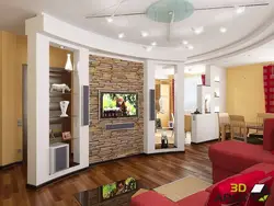 Kitchen living room drywall design